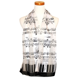 Musical Staff Satin Scarf