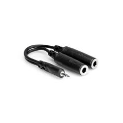 Hosa YMP-233 Y Cable - 3.5mm TRS to Dual 1/4" TRSF