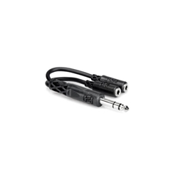 Hosa YMP-234 Y Cable - 1/4" TRS to Dual 3.5mm TRSF
