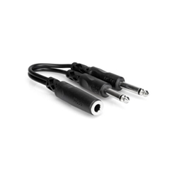 Hosa YPP-106 Y Cable - 1/4" TSF to Dual 1/4" TS