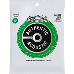 Martin MA180S Authentic Acoustic Marquis Silked 80/20 Bronze 12-String Extra Light - 10-47