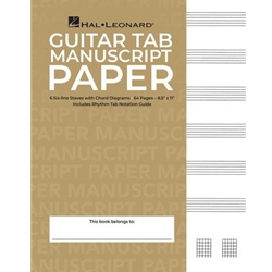 Standard Guitar Tablature Manuscript Paper -