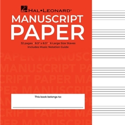 Wide Staff Manuscript Paper (Red Cover) -