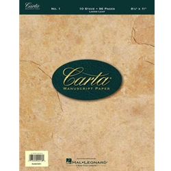 Carta Manuscript Paper No. 1 – 10 Stave Loose Leaf -