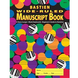 Bastien Wide Ruled Manuscript Book -