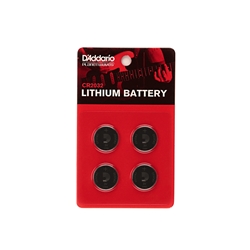 D'Addario PW-CR2032-04 3V Lithium Battery, 4-pack