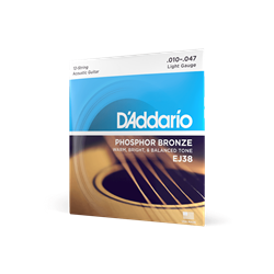 D'Addario EJ38 Acoustic 12-String - Phosphor Bronze
