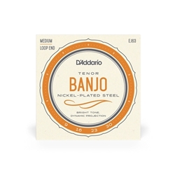 D'Addario EJ63 Tenor Banjo - Nickel Medium - 9-30