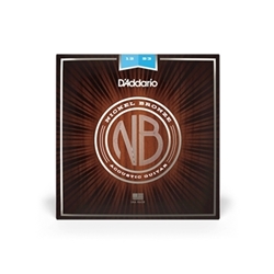 D'Addario NB Nickel Bronze Acoustic Guitar Set Custom Light - 11-52, Light 12-53, Light Top / Med Bottom, 12-56, Medium - 13-56