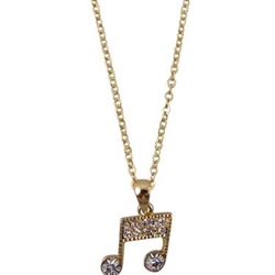 Eight Notes Necklace with Crystals