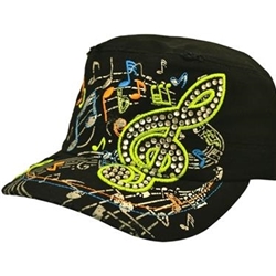 G-Clef Hat with Rhinestones