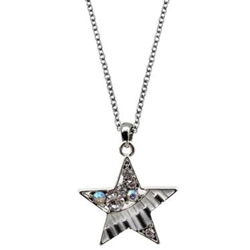 Star Keyboard Necklace with Crystals
