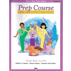 Alfred's Basic Piano Prep Course: Technic Book - D
