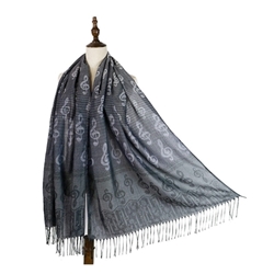 Pashmina Scarf with Treble Clefs