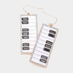 Piano Keyboard Sparkle Earrings