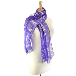 Music Gifts Company SF06 Satin Strip Scarf With Instruments