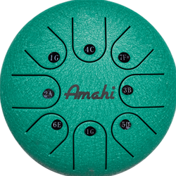 Amahi KLG6 Steel Tongue Drum w/ Bag and Mallets 6"