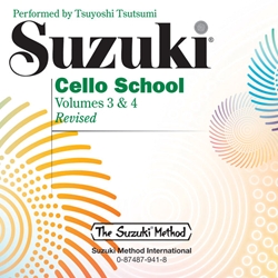 Suzuki Cello School, Volumes 3 & 4 - CD Revised Edition - 3, 4 Cello