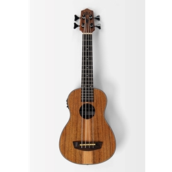 Kala UBASS-TEAK-FS Teak Acoustic-Electric U-Bass w/Bag