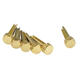 D'Andrea TP1B Solid Brass Tone Bridge Pin Set