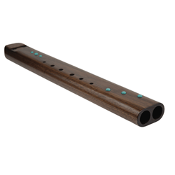 High Spirits NV105-WT Nova Double Flute - Walnut & Turquoise
