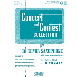 Concert and Contest Collection for Bb Tenor Saxophone w/ Online Audio -  Tenor Sax