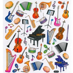 Music Instruments Stickers