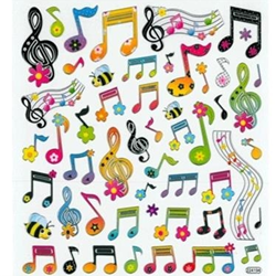 Floral Notes Stickers