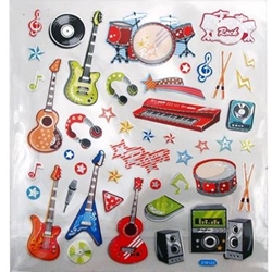 Rockin Musical Instrument Stickers