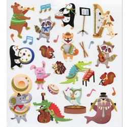 AIM 29593 Musical Animals Stickers