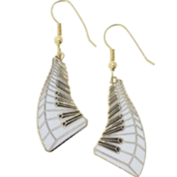 Wavy Piano Keyboard Dangle Earrings