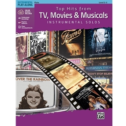Top Hits from TV, Movies & Musicals Instrumental Solos Book & CD - 2 & 3 Flute