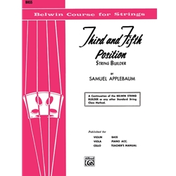Belwin Course For Strings: Third and Fifth Position String Builder -  Double Bass