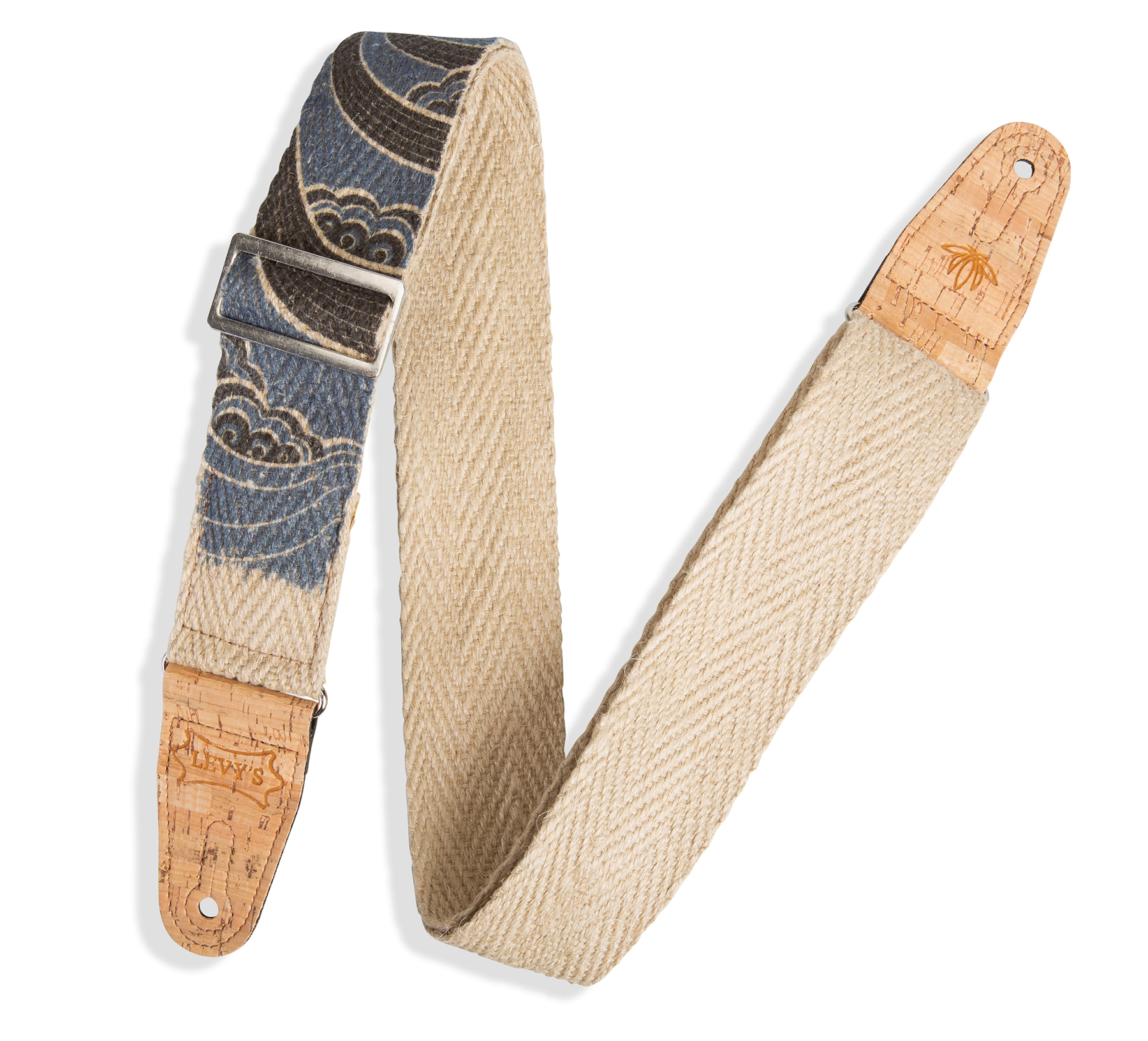 Levy's Leathers MH8P Guitar Strap - Natural Cork Ends 2" Wide