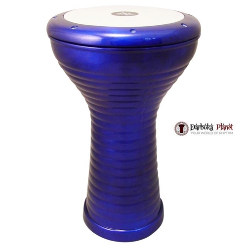The 17 Wave Zaza Percussion Egyptian Style Darbuka Doumbek Blue 