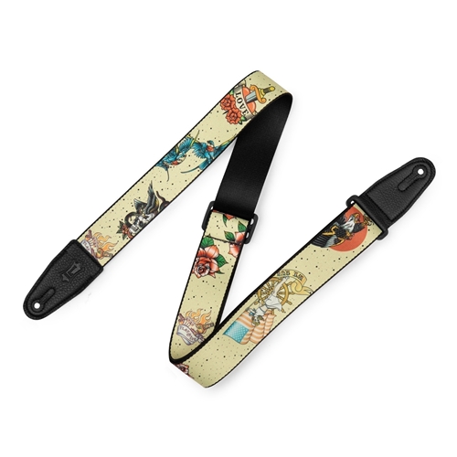 Levy's Leathers MP2TAT Guitar Strap - Polyester - Tattoo Series 2" Wide